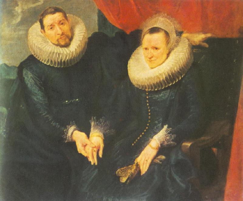 DYCK, Sir Anthony Van Portrait of a Married Couple dfh France oil painting art